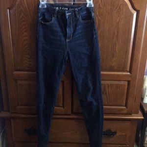 American Eagle super hi-rise curvy jetting jeans